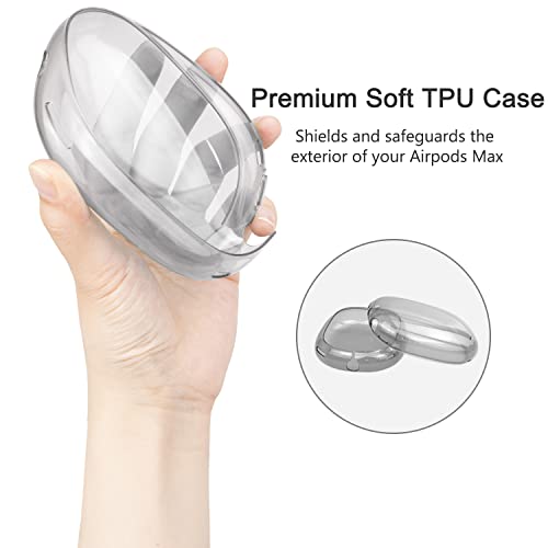 SOULWIT Protective Accessories for AirPods Max: TPU Cover + Headband Cover + Earpad Case, Multi-Functional Protection Kit, Scratch-Resistant, Sweat-Re