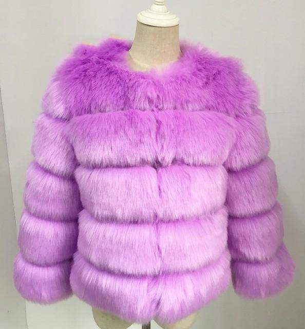 Fur European And American Imitation Fox Fur Imitation Fur Jacket Women'S Short Long-Sleeved Fur Artificial Fur, Fur Women