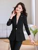 Off-White Women's Blazer & Micro-Flare Pants Set: Autumn/Winter Professional Suit with Waist-Cinching for High-End Style