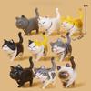 9pcs/set Mini Cute Cat Ornaments Kawaii Kitten Figurines For Birthday Gifts Home Decoration Desktop Model Garden Decor Accessories