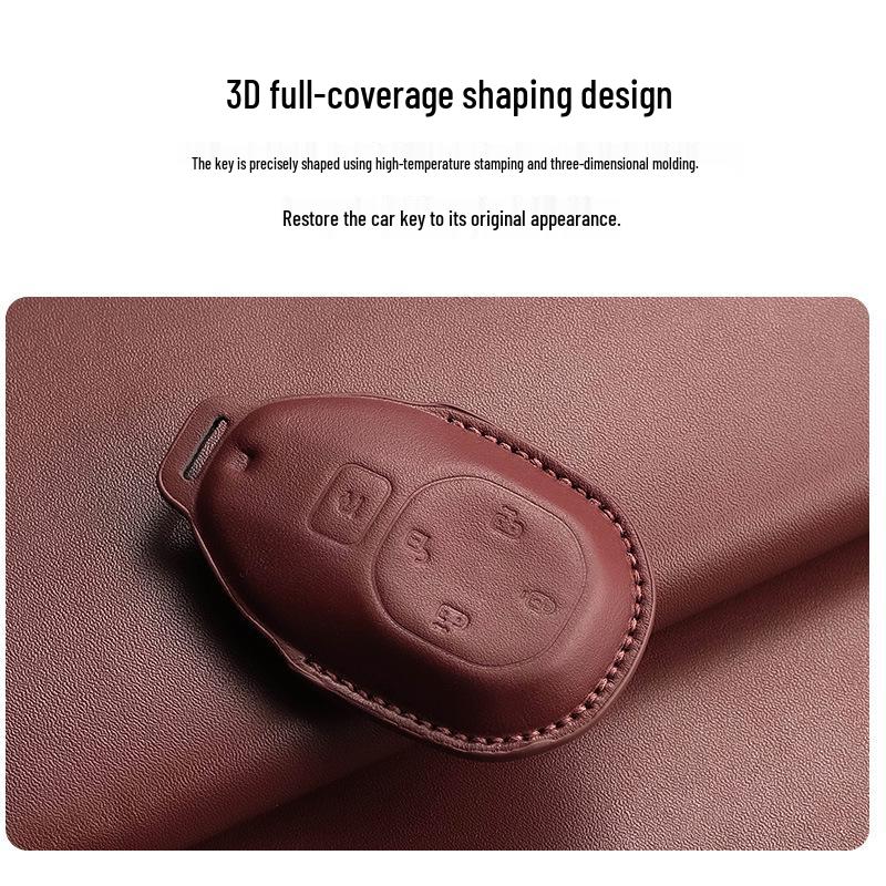 GAC Trumpchi Key Case Genuine Leather for E8, E9 Shadow, S9/S7, ES9 with Buckle