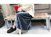 Elegant Pleated Mid-Length Skirt: Spring/Autumn, Solid Color, Elastic Waist, Loose Fit, Plus Size.