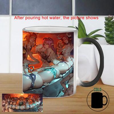Creative Bathing Beauty Magic Mug BSKT-215 Discoloration Coffee Mug Anime Personalized Gifts Custom Cup Color Change Mugs Cups