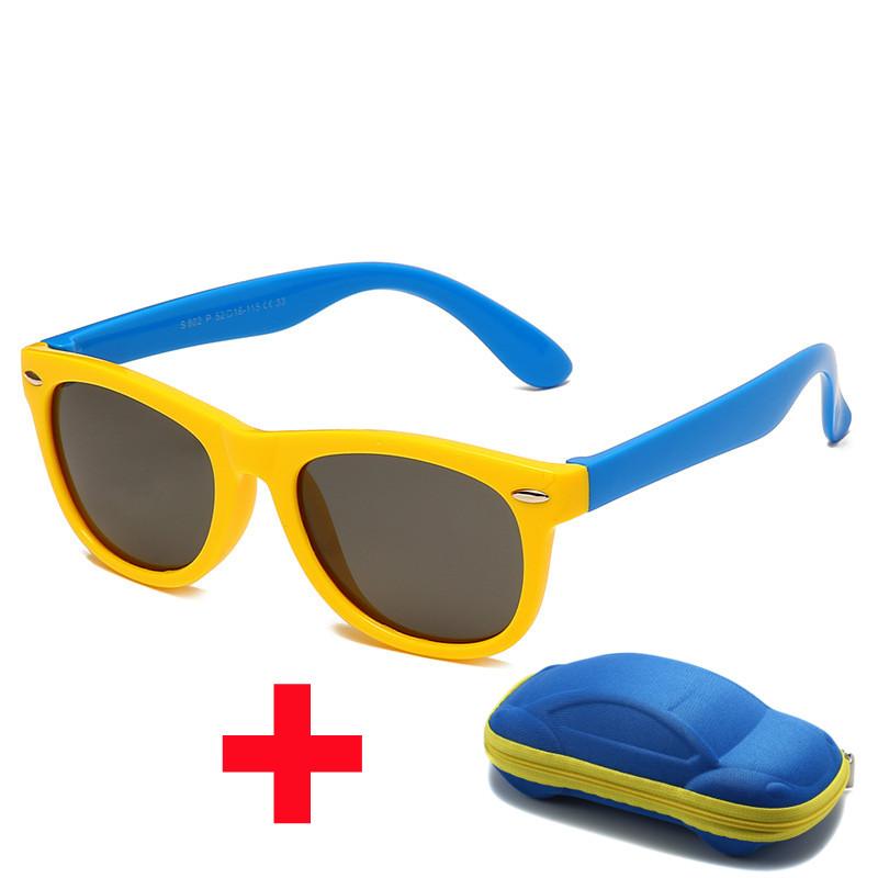 Children'S Silicone Sunglasses With Glasses Box Boys Girls Outdoor Goggles Sun Glasses Ac Lens Eyeglasses Baby Uv400 Eyewear