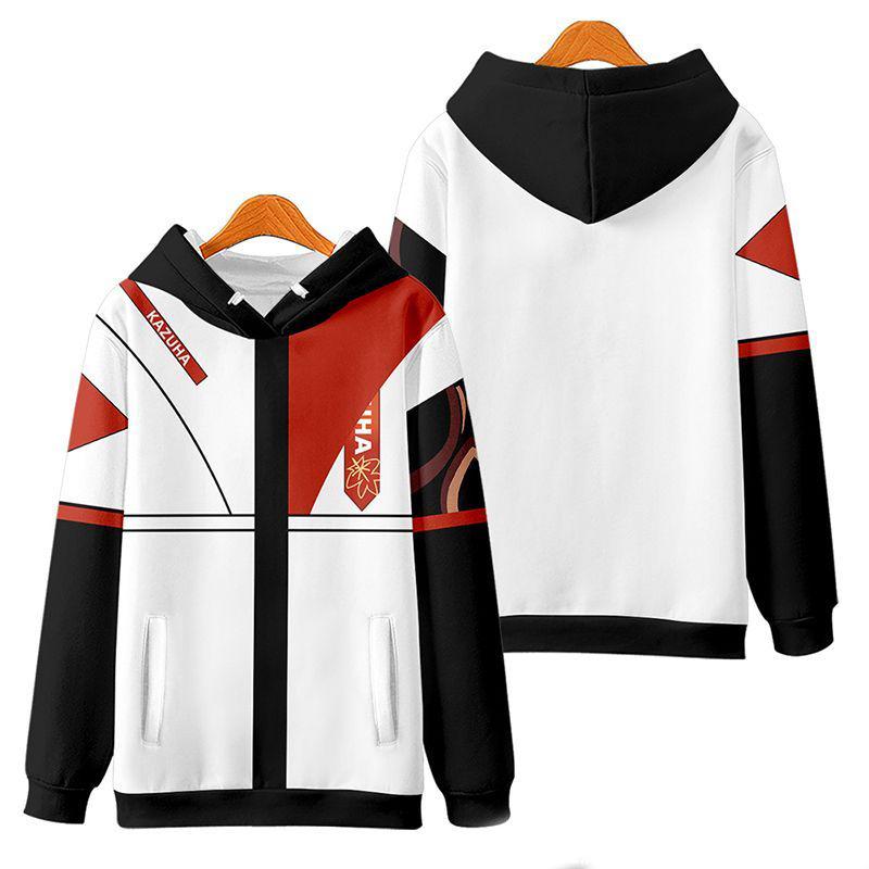 Game Genshin Impact Kazuha Cosplay Hoodies Male 3D Print Anime Sweatshirts Men Women Tracksuit Pullovers Coat Y2k Men's Clothing