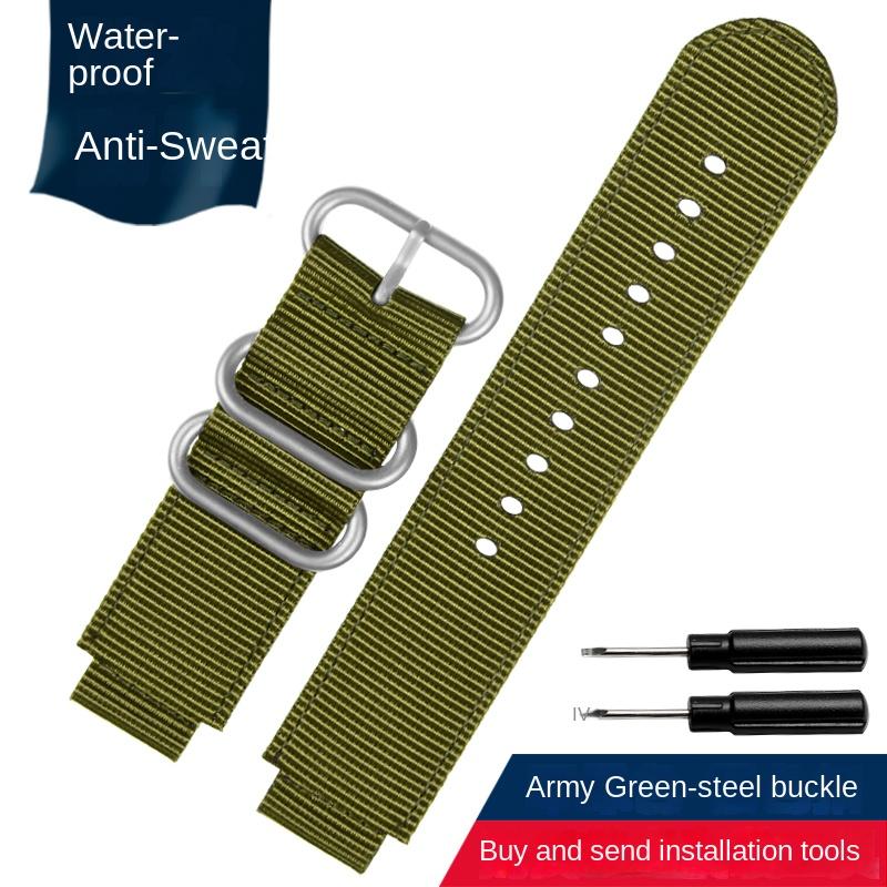 Canvas-Uhrenarmband 18mm für CASIO PRG-260/550PRW-3500/2500/5100 Box AE1200/1300 W-219 Modifiziertes Nylon-Uhrenarmband Herrenarmband