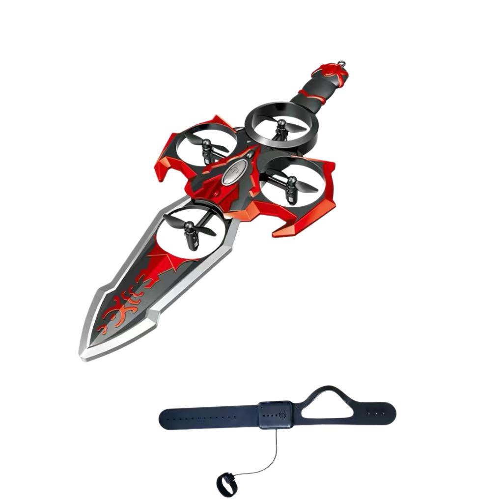 Avion RC Jouet en Forme d'Épée Volante pour Enfants - Durable, Résistant aux Chocs, Fonction Loopings à Une Touche