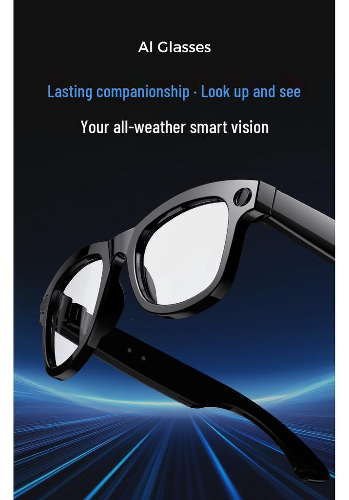 AI Smart Photo Glasses M01Pro: Voice Assistant, Image Recognition, Translation, Bluetooth, 800W Pix.