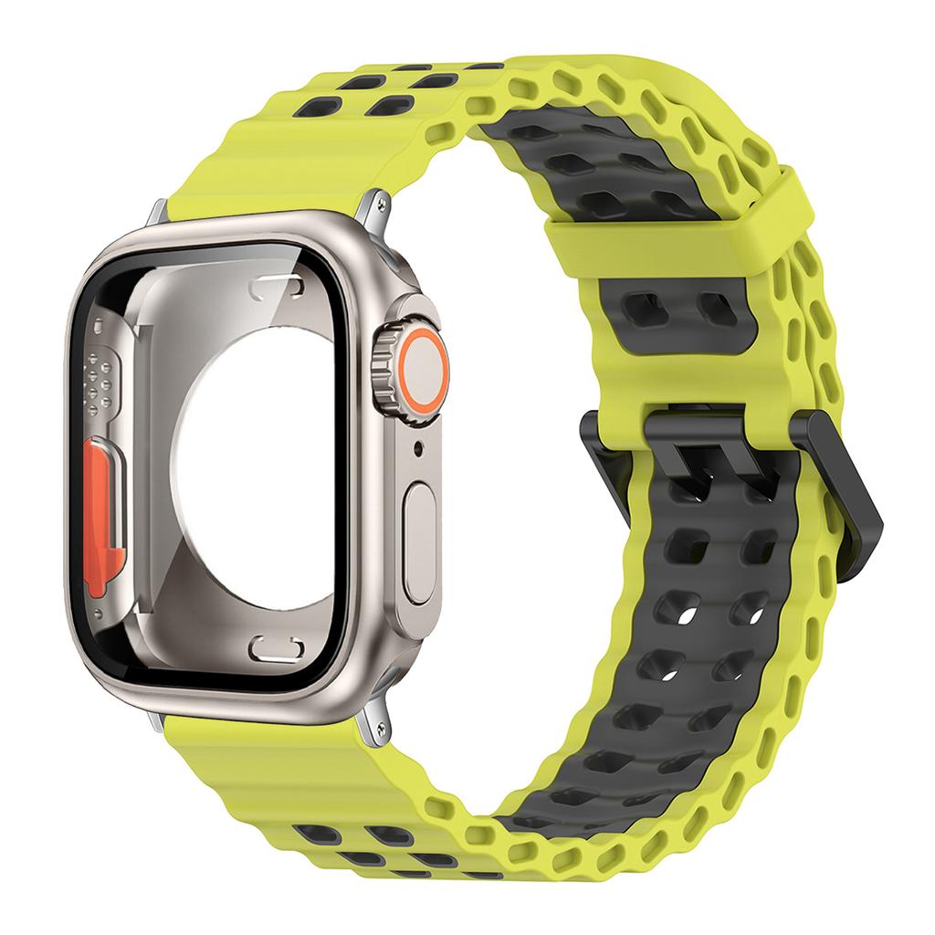 Silicone Strap+Change to Ultra Case For Apple Watch 11 10 42/46mm Protective Cover for iwatch Series 9 8 7 6 se54 40/41/44/45mm