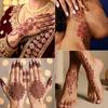 Lace Fake Tattoo Temporary Tattoo Legs Arm Red Henna Tattoo Decals  Women/Lady