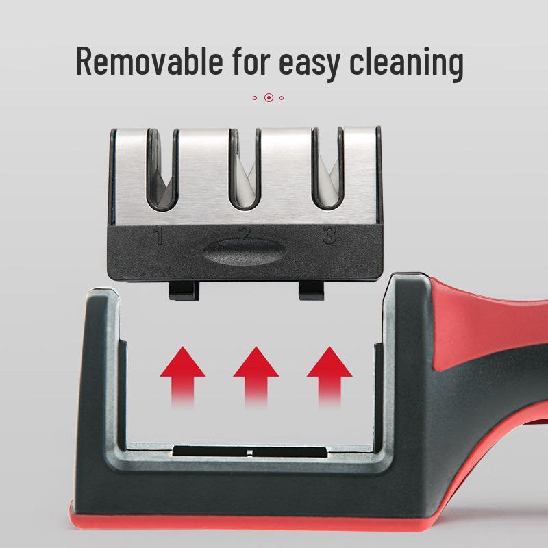 Professional Knife & Scissors Sharpener Set - Fast, Natural Stone for Household Use