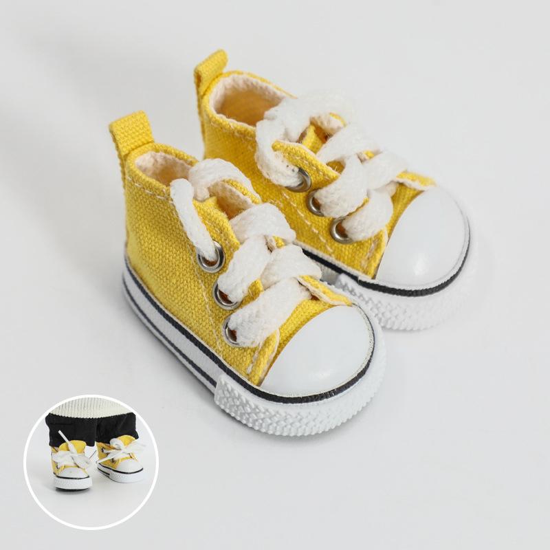 1Pc Cotton Doll Shoes Simple Sports Canvas Shoes Doll Shoes Labubu Accessories