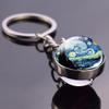 Noctilucent Sun, Nine Planets, Moon,  Keychain