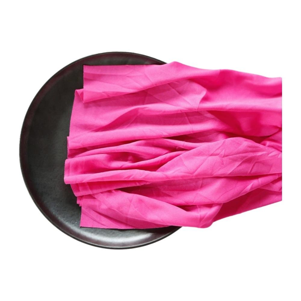 Modern Rustic Pleated Table Runner Soft Multi-color Milk Silk Crepe Tablecloth Washable Polyester Gauze Tablecloth Dinning Decor