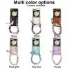 Handheld Seidenschal Armband Armband Kette Ledertasche für Samsung Galaxy Z Flip 6 5 4 3 5G Z Flip6 Z Flip5 Z Flip4 Z Flip3 Lanyard Schutzhülle
