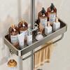 No-Punch Shower Head Storage Rack for Toiletries and Shampoo