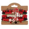 Polymer Clay Beaded Baseball Bracelet - Elastic Multi-Layer Fans Bracelet for Daily and Sports Occasions