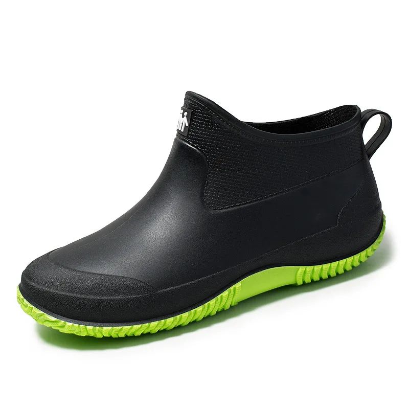 Women's Ankle Rain Boots Summer Wear-resistant Anti-Slip Couple Men and Women Short Rubber Boots Suitable for Outdoor Camp