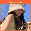 Bucket Elegant Cotton Hat For Women Summer Japanese Style Sun Protection Hat