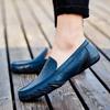 Herbstschuhe für Herren Leder Freizeitschuhe Luxus Italienische Herren Slipper Mokassins Atmungsaktiv Schwarz Vielseitige Fahrschuhe