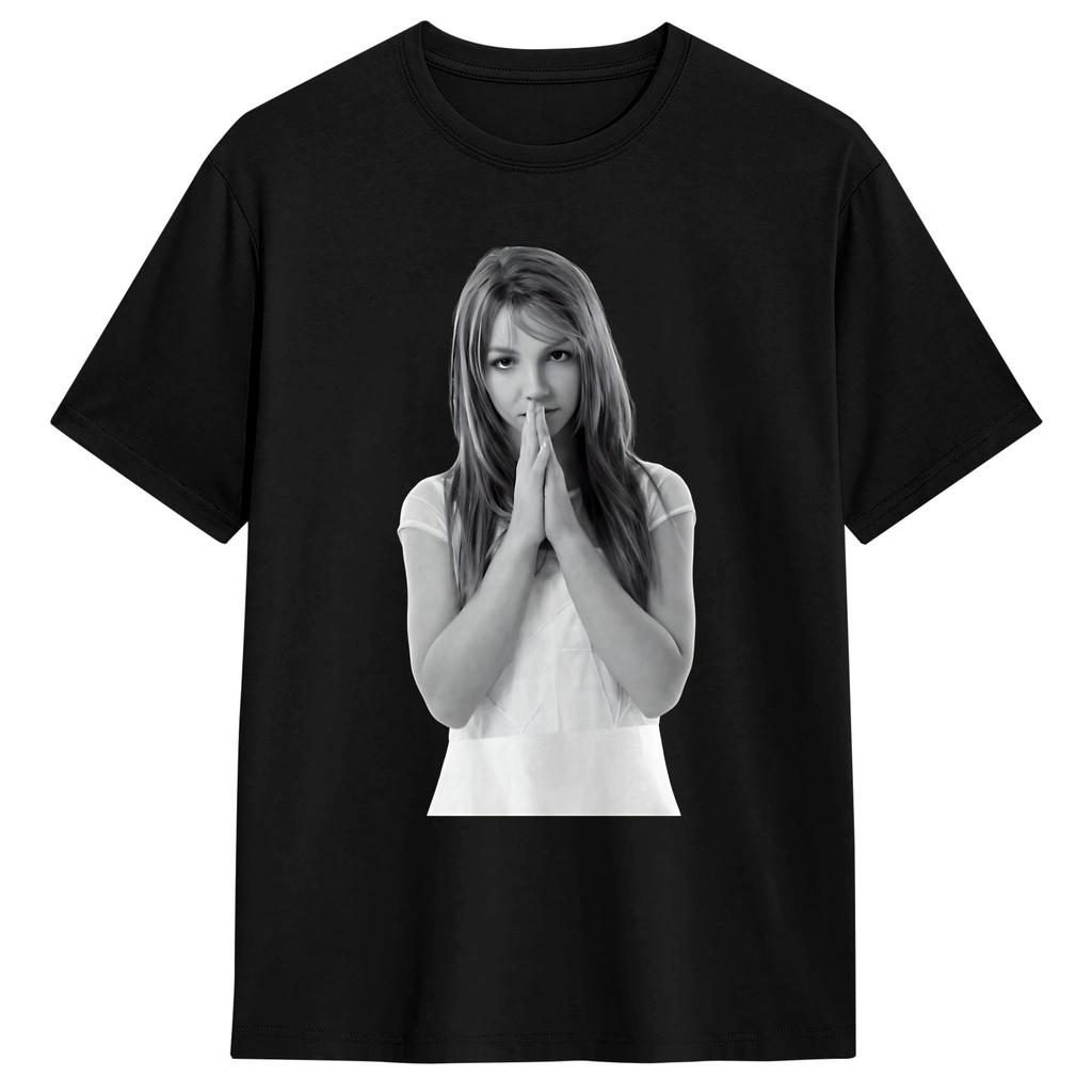 Singer Britney Spears Graphic Y2K T-shirt Men and Women Summer Cotton Clothing Vintage Short Sleeved Top Streetwear Fan Gifts