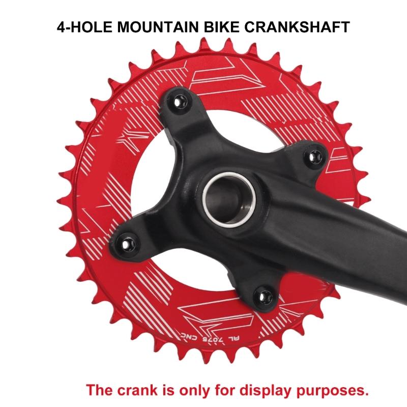 32T/34T/36T/38T 104BCD Fahrrad Rundform Narrow Wide Kettenblatt Kettenrad Fahrrad Kreis Kurbelgarnitur Einzelblatt Teile