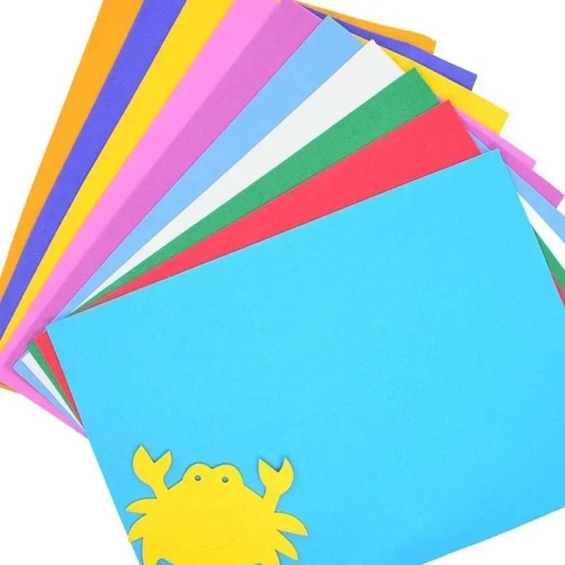 10 STÜCKE/Set Mehrfarbiges A4 Papier Schwamm EVA Schaumstoffpapiere Kreatives Design Tiere Karton Kinder DIY Handgemachtes Basteln