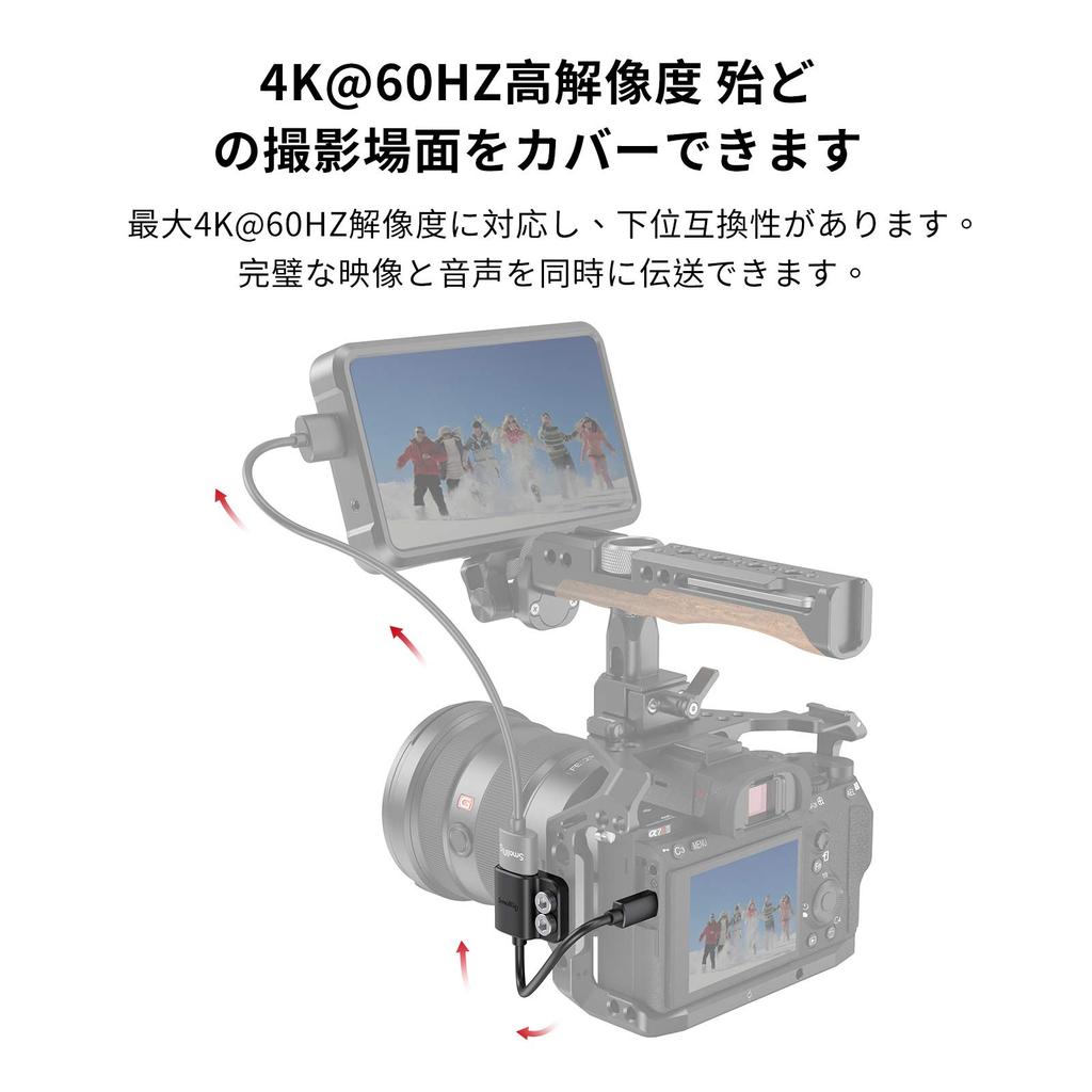 SmallRig Micro To Micro Adapter Cable for A7R IV A7RIII A7III A7II HDMI-D HDMI-A Adapter, HDMI-DM (Male) & HDMI-AF (Female) & & & & A7RII, X-T2 &