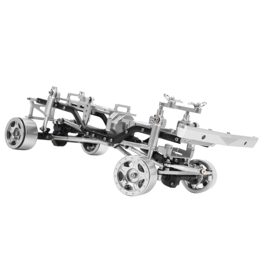 RC Car Chassis Frame Kit Aluminium Alloy Frame with Wheel Hubs for   SCX24 C10 1/24 RC Car
