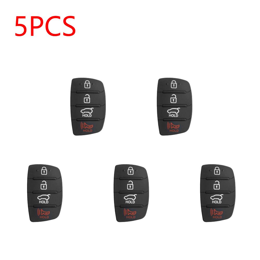 1-5 szt. Zamienna gumowa silikonowa podkładka z 4 przyciskami do samochodu Hyundai Tucson Santa fe / ix45 Sonata i40 Zdalny naprawa samochodu Obudowa kluczyka