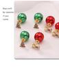 Xinyixin Christmas Tree Reindeer Zircon Stud Earrings with Colorful Bead Backs