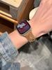 New Year Small Horse Embroidery Velvet Leather Strap for Apple Watch Series 11 10/9/8 Ultra SE