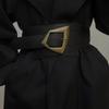 PU Leather Women Formal Events Belt Black Color Versatile Waist Belt  Shirt Matching