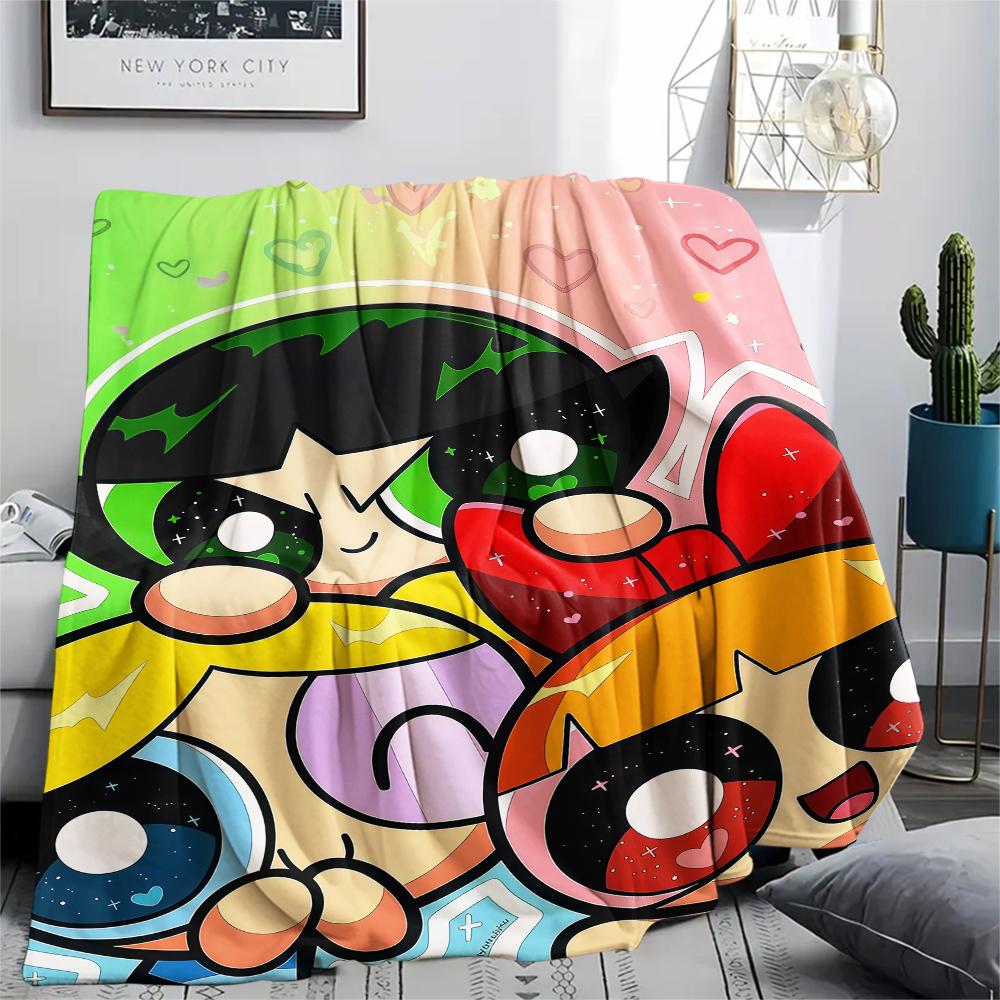 

Powerpuff Girls Art pattern Flannel Blanket, High quality Comfortable for All Seasons, Home Decor, Warmth and Comfort, Perfect for Gifts. 80cm x 120cm
