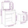 VidaXL Dressing Table and Stool Sonoma Grey 60x40x113.5 Cm, Makeup Table, Bedroom Dressing Table, Dressing Table with 848218