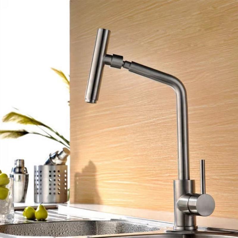 

The New 360 Swivel Universal Faucet Kitchen 304 Stainless Steel Vegetable Basin Faucet Hot and Cold Mixing Kitchen Sink Faucet