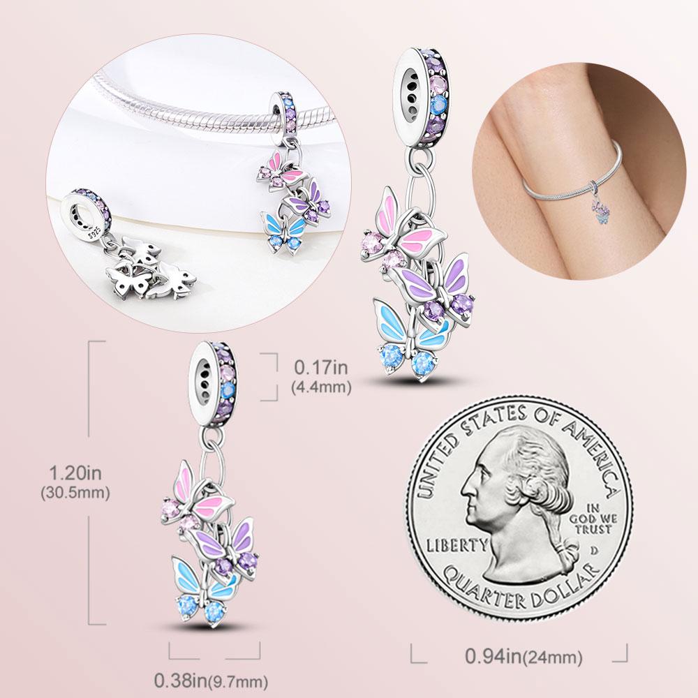 2023 léto 925 stříbrná kouzla ženy fit originální módní náramek beruška slunečnice motýl zahrada šperky přívěsek dárky kutily