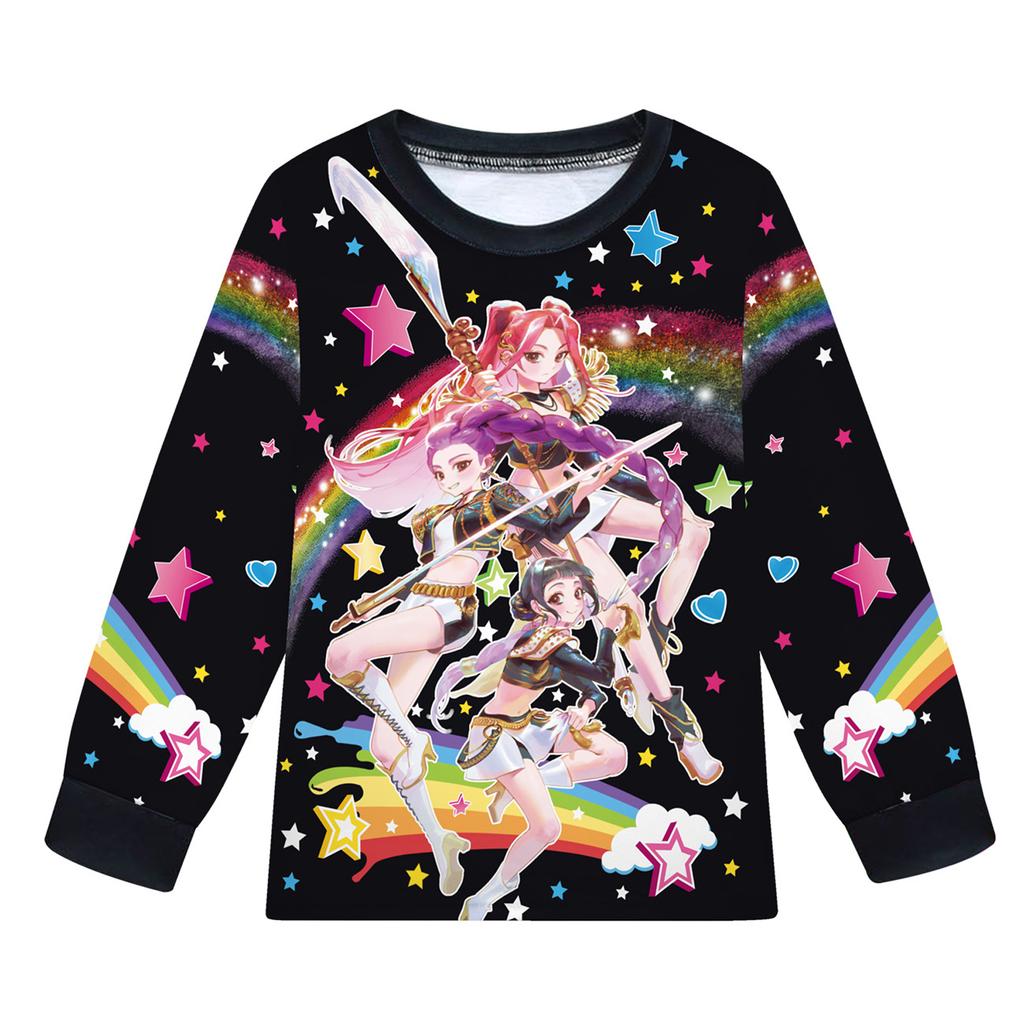 Barnemote Dressskjørt Rund Hals Langermet Topp Bukser