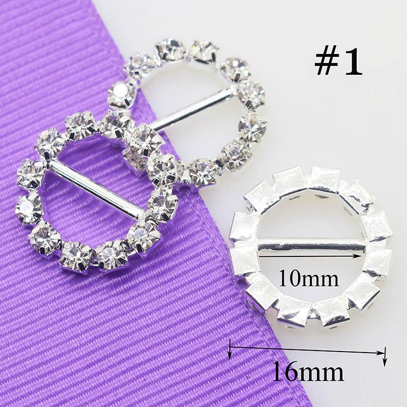 

High Quality! 10pcs/Set Variety Rhinestone Buckles Wedding Invitation Card Decoration DIY Hair Accessories