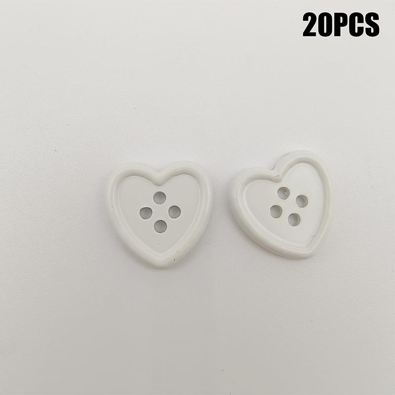 20Pcs/Set Buttons For Needlework Heart Sewing Button For Clothing Diy Accessories Decorative Craft Supplies