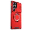 For Magsafe Holder Armor Phone Case for Samsung Galaxy S26 S24 FE S25 Edge S23 Plus S22 S21 Ultra Slide Camera Shockproof  Cover