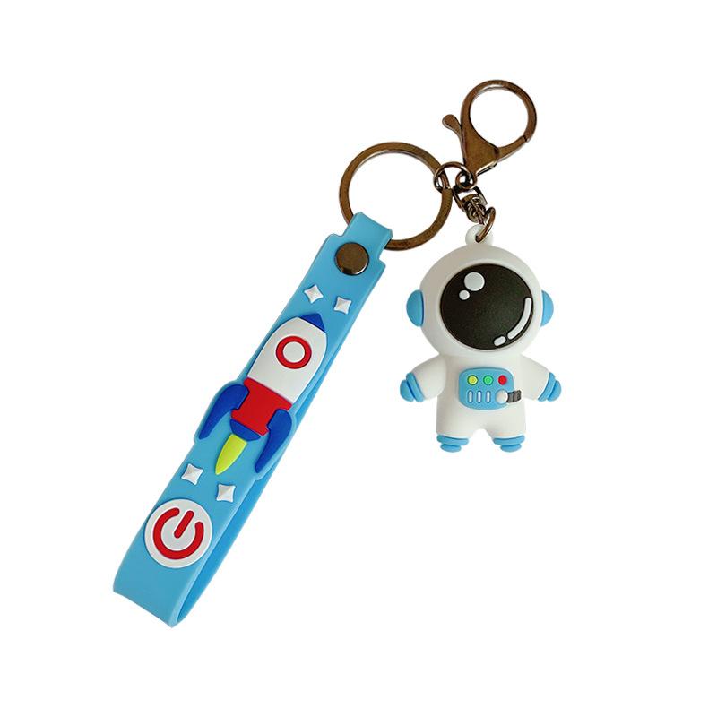 Creative Three-Dimensional Astronaut Keychain Cartoon Couple Astronaut Pendant Cute Car Backpack Small Gift Pendant