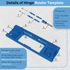 Integrated Door Hinge Router Template Hinge Door Lock Drilling Guide Door Hinge Installation Kit Woodworking Tools