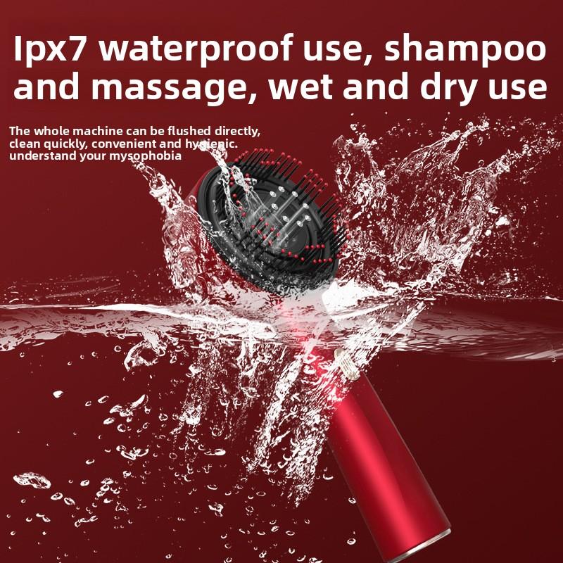 New Massage Scalp Comb Red Light Hair Growth Instrument Anti-dense Hair Comb Essence Introduction Comb Press Head Massager