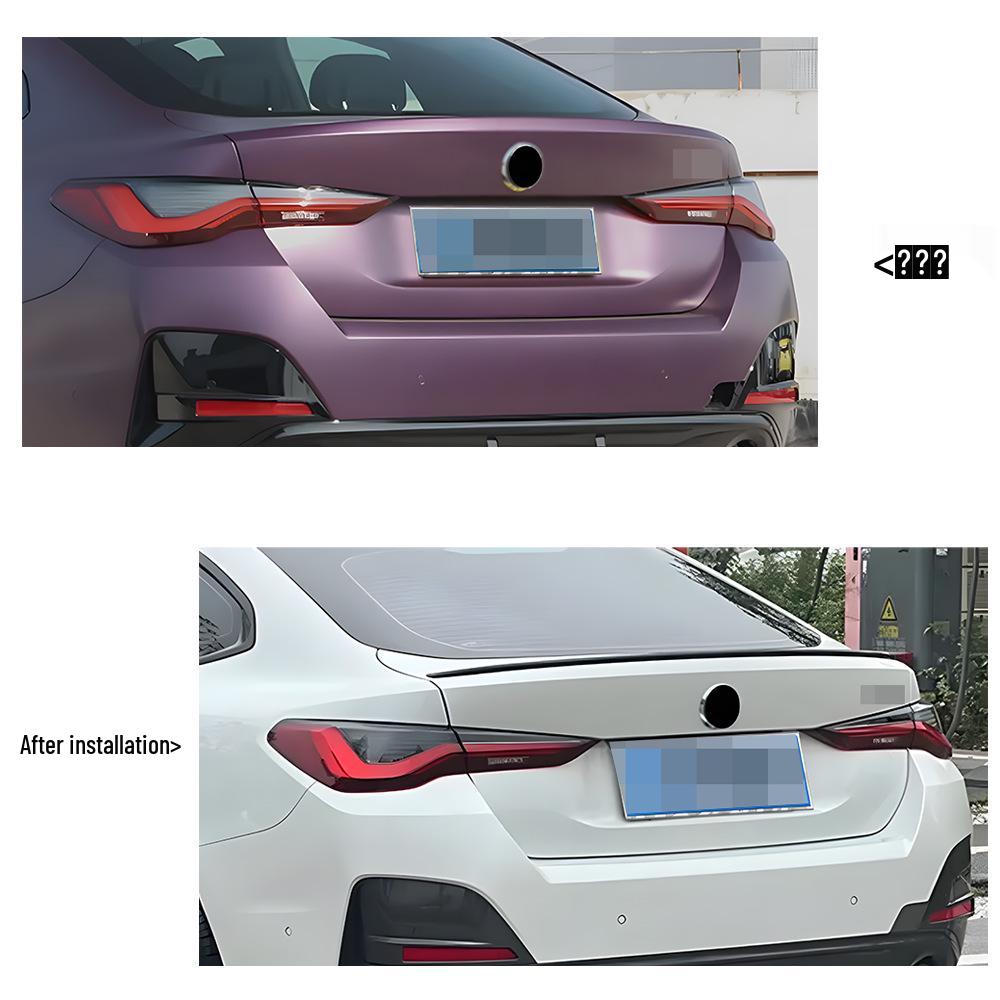 BMW 4 Series G26 (2020-2025) Black Night Rear Spoiler - Non-destructive Installation.