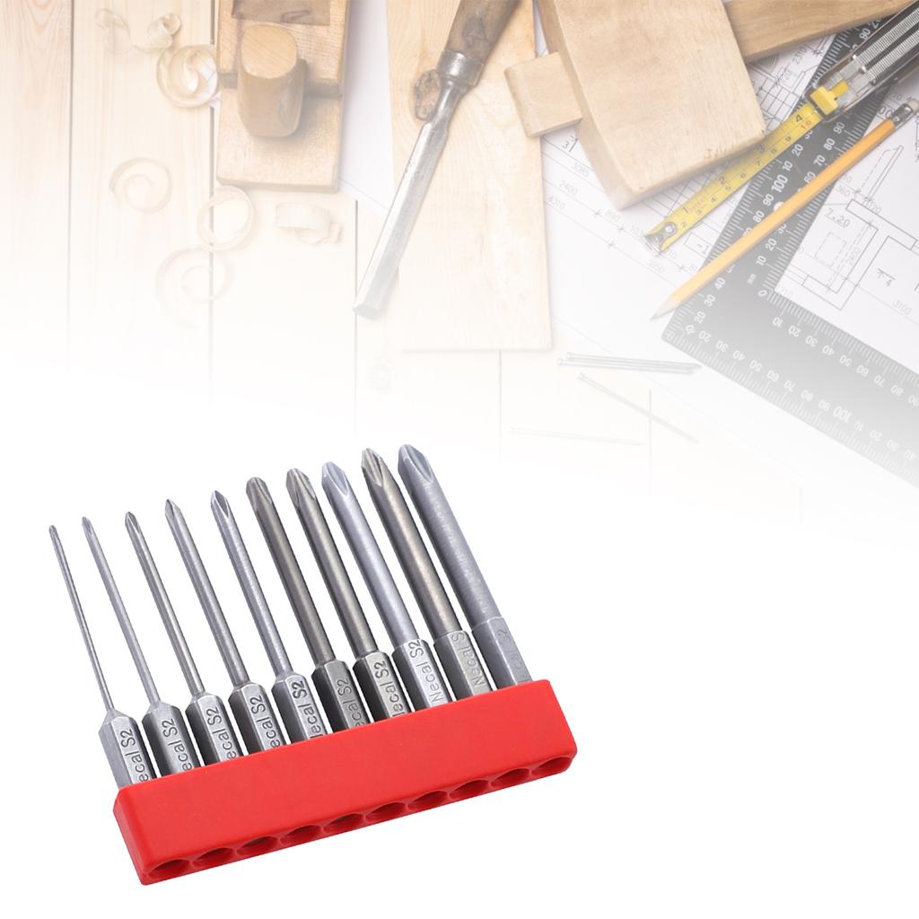 10Pieces Magnetic Cross Screwdriver Bit PH00 PH0 PH1 PH2 Nutdrivers 65mm For Socket Switch Electrician Power Tool