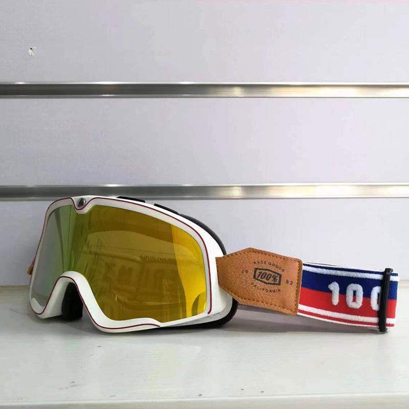 Harley Retro Winddichte Sanddichte Motorradbrille mit Antibeschlaglinse für 3/4 Helme gray