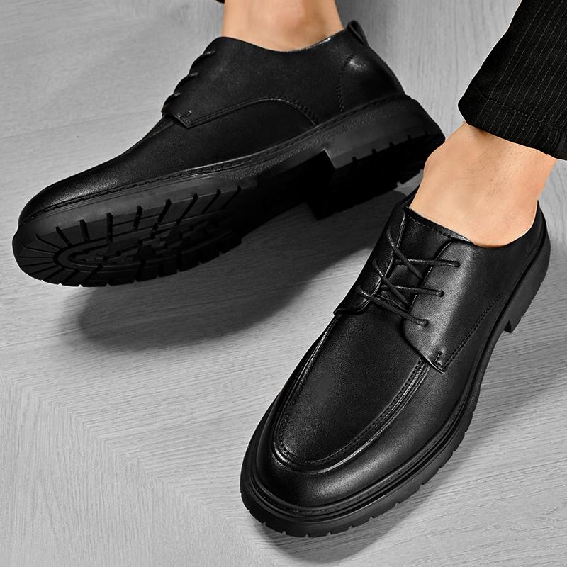 Leather Men Shoes Lace Up Oxfords High Quality Genuine Leather Men Flats Moccasins Business Dress Casual Men Work Shoes
