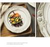 Set de Veselă Ceramică în Stil European cu Relief: Farfurii de cină, Boluri de orez, Boluri de salată și Farfurii pentru friptură