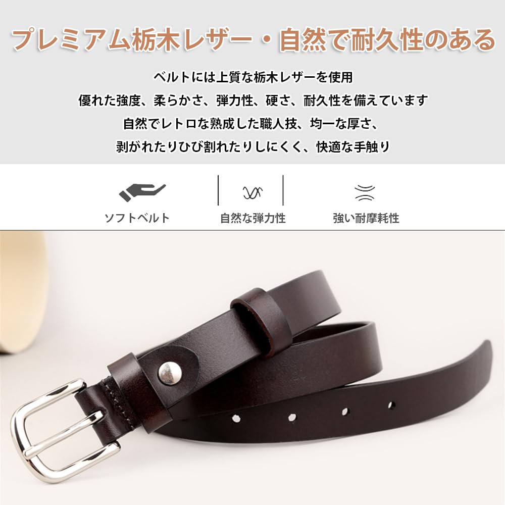EnjoIt Tochigi Leather Suit 100cm Thin Genuine Korean Perfect Gift for Classic G5052 Women's Belt, Belt, Leather, Style, Soft, Birthdays, Golf,